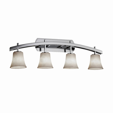 Bathroom Fixtures Four Lights by Justice Designs ( 102 | CLD-8594-20-CROM-LED4-2800 Clouds ) 