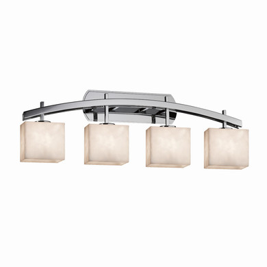 Bathroom Fixtures Four Lights by Justice Designs ( 102 | CLD-8594-55-CROM Clouds ) 