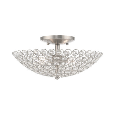 Semi-Flush Mts. Bowl Style by Livex Lighting ( 107 | 40443-91 Cassandra ) 