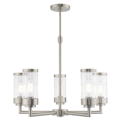 Mid. Chandeliers Glass Up by Livex Lighting ( 107 | 40475-91 Hillcrest ) 