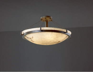Semi-Flush Mts. Bowl Style by Justice Designs ( 102 | FAL-9682-35-DBRZ LumenAria ) 