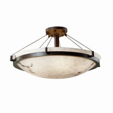 Semi-Flush Mts. Bowl Style by Justice Designs ( 102 | FAL-9682-35-DBRZ-LED5-5000 LumenAria ) 
