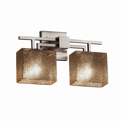 Bathroom Fixtures Two Lights by Justice Designs ( 102 | FSN-8702-55-MROR-NCKL Fusion ) 