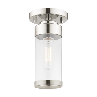 Semi-Flush Mts. Glass Down by Livex Lighting ( 107 | 40480-05 Hillcrest ) 