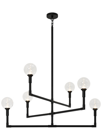 Large Chandeliers Glass Shade by Matteo Lighting ( 423 | C64806BKCL Candlestix ) 