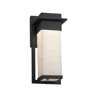 Exterior Wall Mount by Justice Designs ( 102 | PNA-7541W-WAVE-MBLK Porcelina ) 