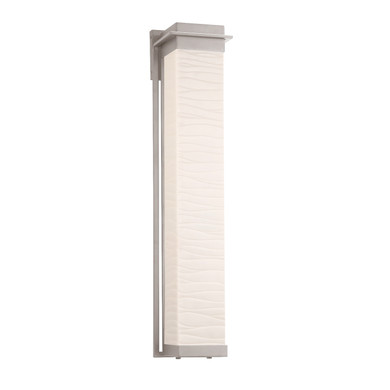 Exterior Wall Mt./Flush by Justice Designs ( 102 | PNA-7546W-WAVE-NCKL Porcelina ) 