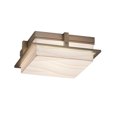 Exterior Ceiling Mount by Justice Designs ( 102 | PNA-7560W-WAVE-NCKL Porcelina ) 