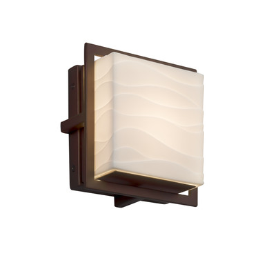 Exterior Wall Mt./Flush by Justice Designs ( 102 | PNA-7561W-WAVE-DBRZ Porcelina ) 
