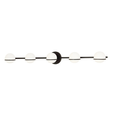 Bathroom Fixtures Five+Lights by Justice Designs ( 102 | FSN-4165-OPAL-MBLK Fusion ) 