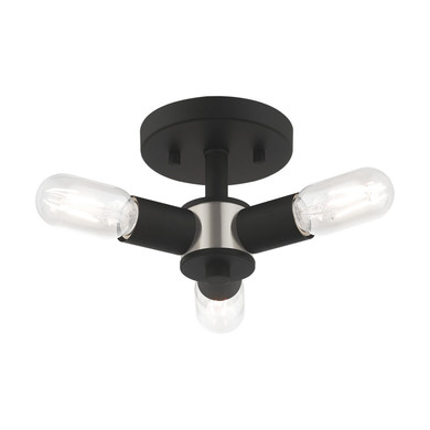 Semi-Flush Mts. Exposed Lamps by Livex Lighting ( 107 | 51137-04 Copenhagen ) 