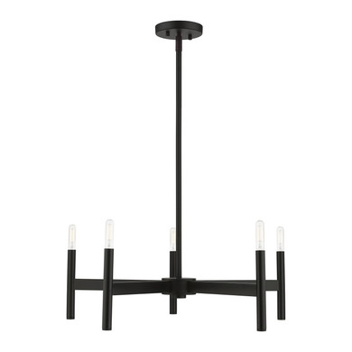 Mid. Chandeliers Candle by Livex Lighting ( 107 | 51175-04 Copenhagen ) 