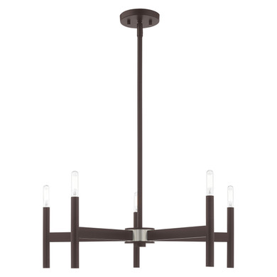 Mid. Chandeliers Candle by Livex Lighting ( 107 | 51175-07 Copenhagen ) 