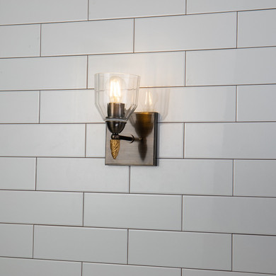 Sconces Single Glass by Lucas + McKearn ( 175 | BB1000DB-1-F2G Felice ) 