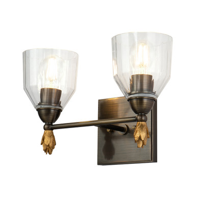 Bathroom Fixtures Two Lights by Lucas + McKearn ( 175 | BB1000DB-2-F1G Felice ) 