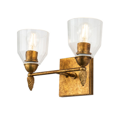Bathroom Fixtures Two Lights by Lucas + McKearn ( 175 | BB1000G-2-F2G Felice ) 