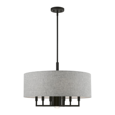 Mid. Chandeliers Drum Shade by Livex Lighting ( 107 | 46736-04 Dakota ) 