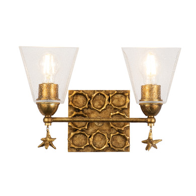Bathroom Fixtures Two Lights by Lucas + McKearn ( 175 | BB1002G-2 Star ) 