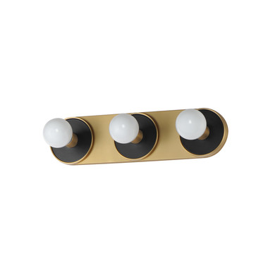 Bathroom Fixtures Three Lights by Maxim ( 16 | 26093BKNAB/BUL Hollywood ) 