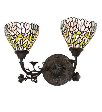 Sconces Double Glass by Meyda Tiffany ( 57 | 36100 Wisteria ) 