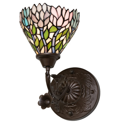Sconces Single Glass by Meyda Tiffany ( 57 | 36114 Wisteria ) 