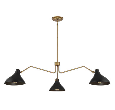 Large Chandeliers Metal Shade by Meridian ( 446 | M7019MBKNB ) 