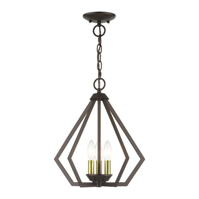 Mini Chandeliers Open Frame by Livex Lighting ( 107 | 40923-92 Prism ) 