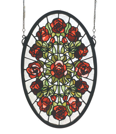 Home Accents Tiffany Windows/Wall Panels by Meyda Tiffany ( 57 | 66005 Oval Rose Garden ) 