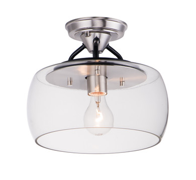 Flush Mounts Drum Shade by Maxim ( 16 | 26129CLBKSN Goblet ) 
