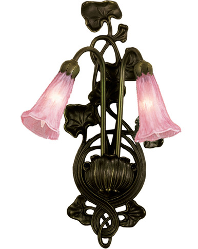 Sconces Double Glass by Meyda Tiffany ( 57 | 17552 Pink Pond Lily ) 