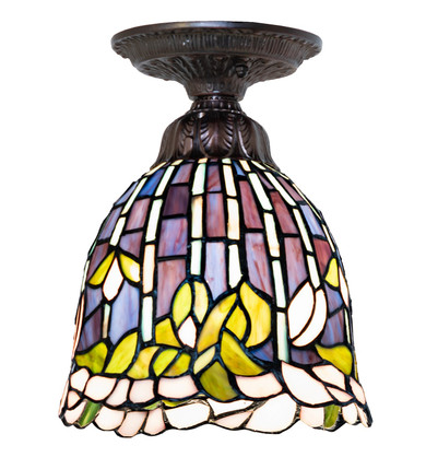 Semi-Flush Mts. Glass Down by Meyda Tiffany ( 57 | 276089 Tiffany Flowering Lotus ) 