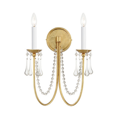 Sconces Double Candle by Maxim ( 16 | 12161GL/CRY Plumette ) 