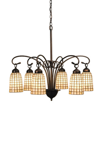 Mid. Chandeliers Glass Down by Meyda Tiffany ( 57 | 18648 Terra Bone ) 