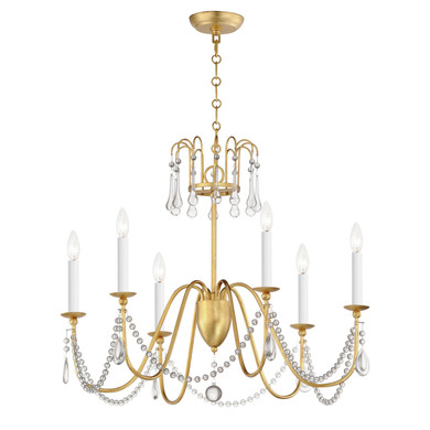 Mid. Chandeliers Candle by Maxim ( 16 | 12166GL/CRY Plumette ) 