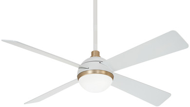 Fans Ceiling Fans by Minka Aire ( 15 | F623L-WHF/SBR Orb Led ) 