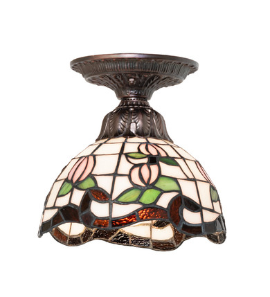 Semi-Flush Mts. Glass Down by Meyda Tiffany ( 57 | 276104 Roseborder ) 