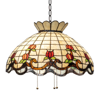 Mid. Chandeliers Glass Down by Meyda Tiffany ( 57 | 232767 Roseborder ) 