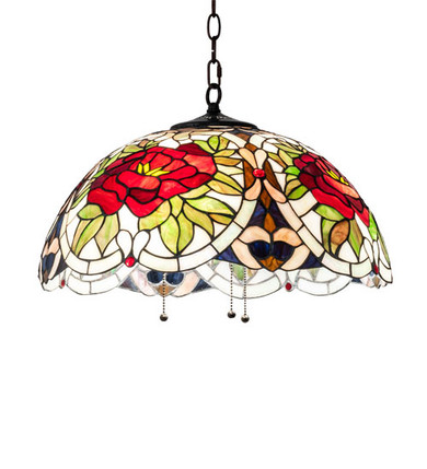 Mid. Chandeliers Glass Down by Meyda Tiffany ( 57 | 232774 Renaissance Rose ) 