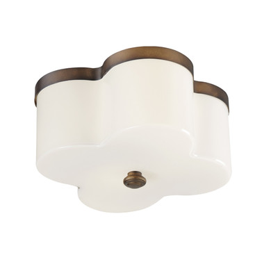 Flush Mounts Glass Down by Maxim ( 16 | 12240WTANB Clover ) 