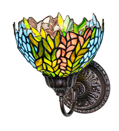 Sconces Single Glass by Meyda Tiffany ( 57 | 245446 Tiffany Honey Locust ) 