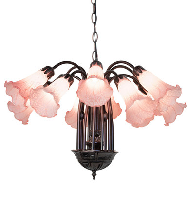 Mid. Chandeliers Glass Down by Meyda Tiffany ( 57 | 147292 Pink ) 