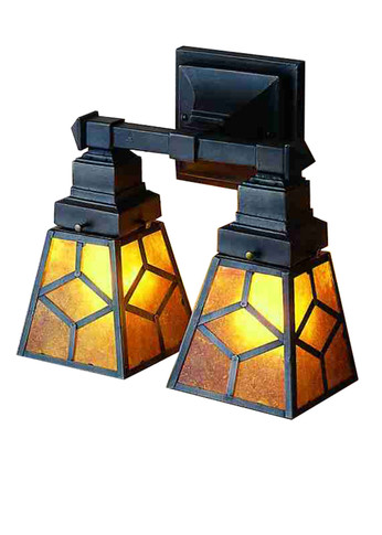 Sconces Double Glass by Meyda Tiffany ( 57 | 27882 Diamond Craftsman ) 