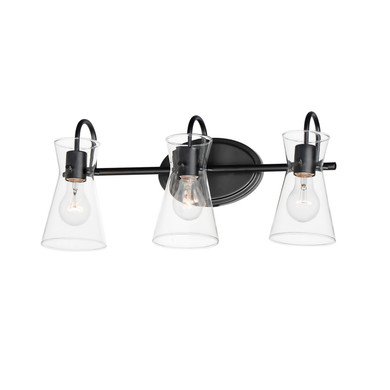 Bathroom Fixtures Three Lights by Maxim ( 16 | 12483CLBK Ava ) 