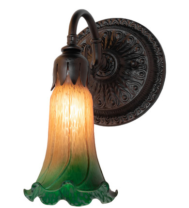 Sconces Single Glass by Meyda Tiffany ( 57 | 261095 Amber/Green ) 