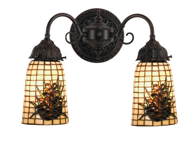 Sconces Double Glass by Meyda Tiffany ( 57 | 74048 Pine Barons ) 