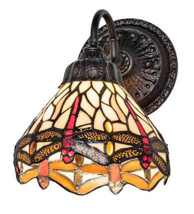 Sconces Single Glass by Meyda Tiffany ( 57 | 270814 Tiffany Hanginghead Dragonfly ) 