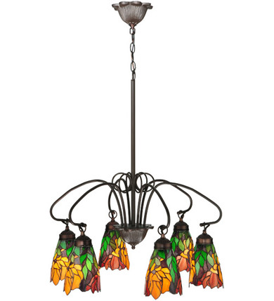 Mid. Chandeliers Glass Down by Meyda Tiffany ( 57 | 104887 Iris ) 