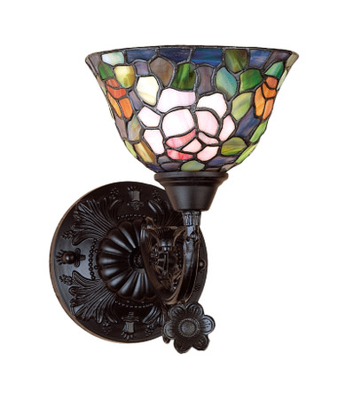 Sconces Single Glass by Meyda Tiffany ( 57 | 27232 Tiffany Rosebush ) 
