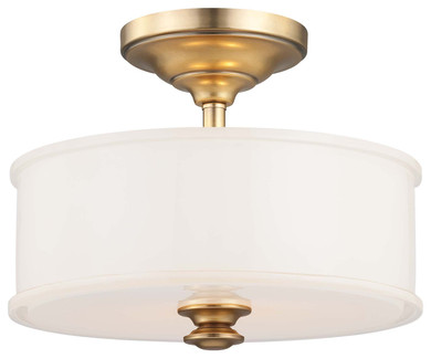 Semi-Flush Mts. Drum Shade by Minka-Lavery ( 7 | 4172-249 Harbour Point ) 