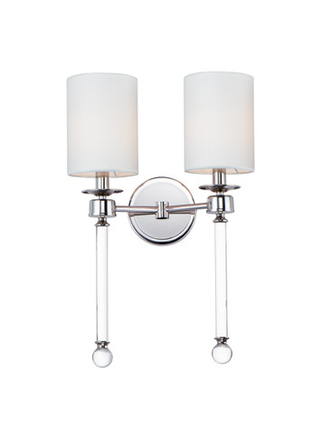 Sconces Double Candle by Maxim ( 16 | 16108WTCLPN Lucent ) 